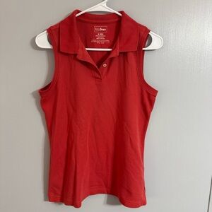 L.L. Bean Women's Orange Sleeveless Top Size Small